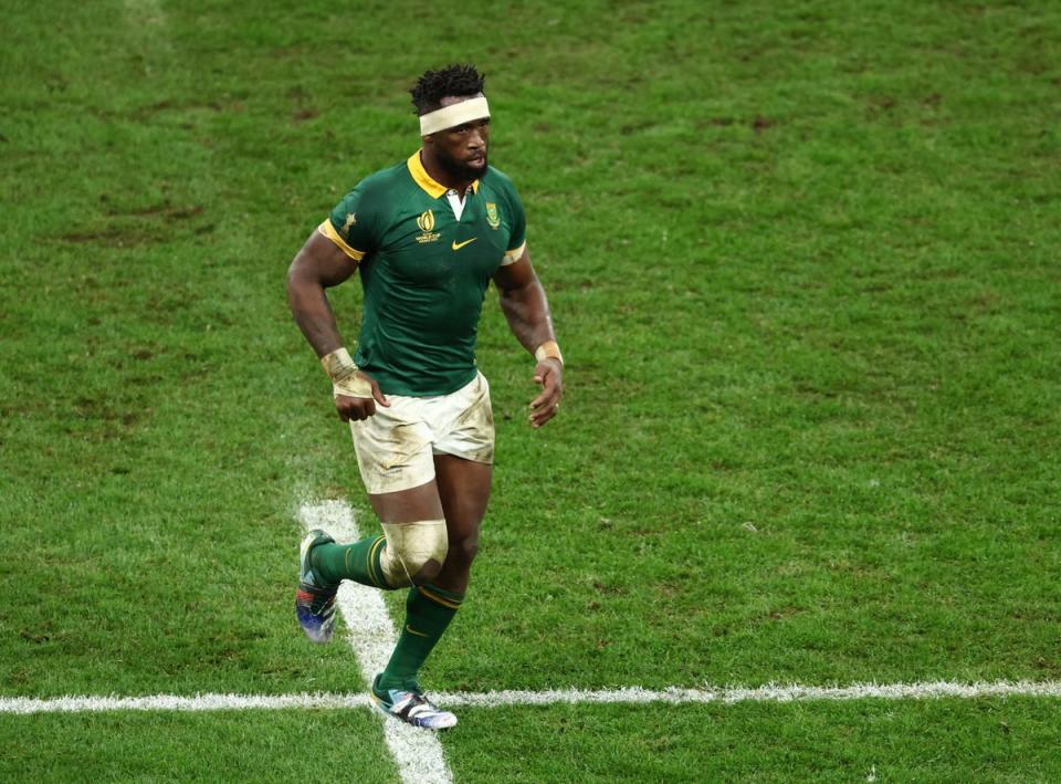 Siya Kolisi was also yellow-carded for South Africa for a high hit on Ardie Savea (REUTERS)