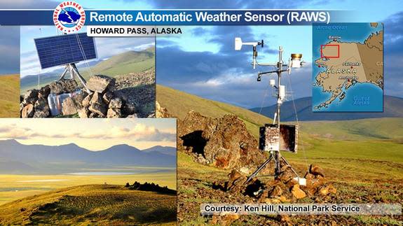 Howards Pass remote weather station.