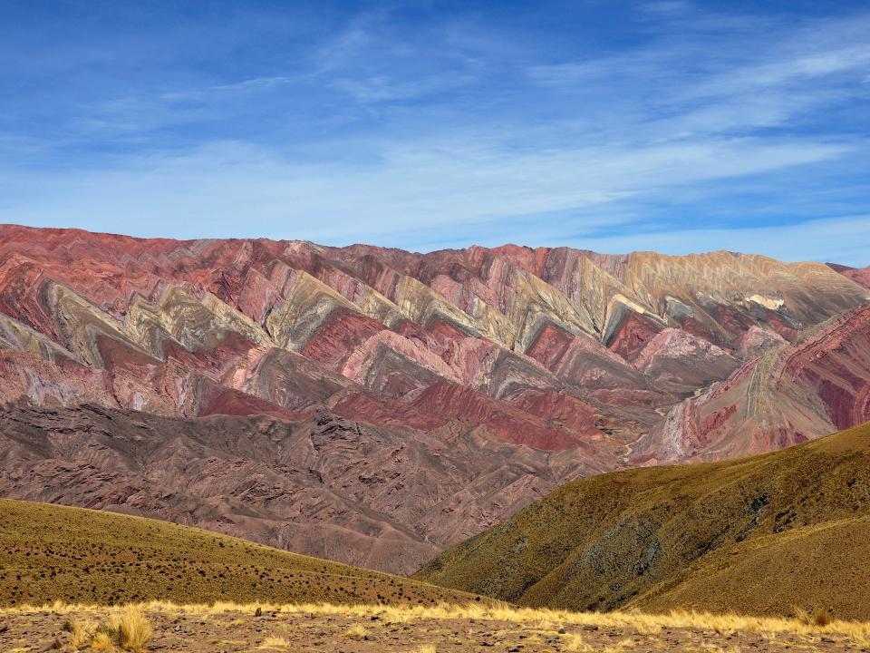 The Serrania de Hornocal mountain range in Argentina