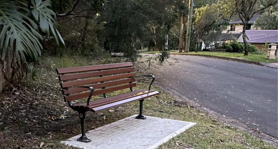 The bench replacement in St Ives. Source: North Shore Times