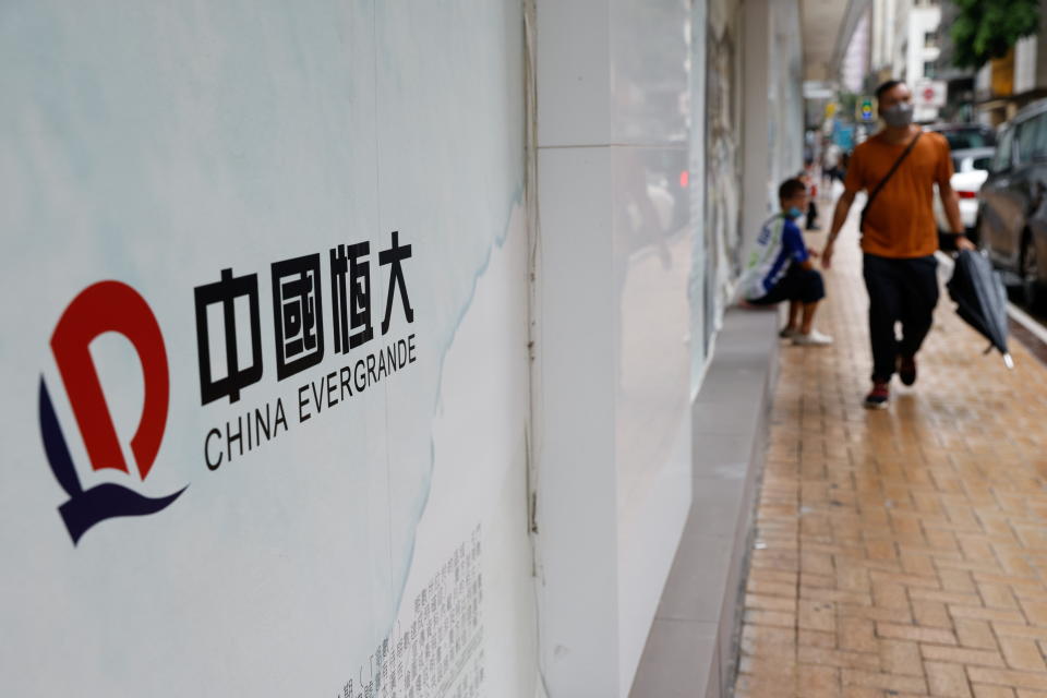 China Evergrande Centre building in Hong Kong. Photo: Reuters