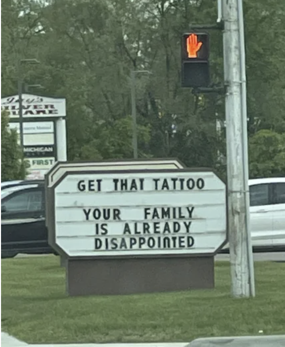 "Get that tattoo"