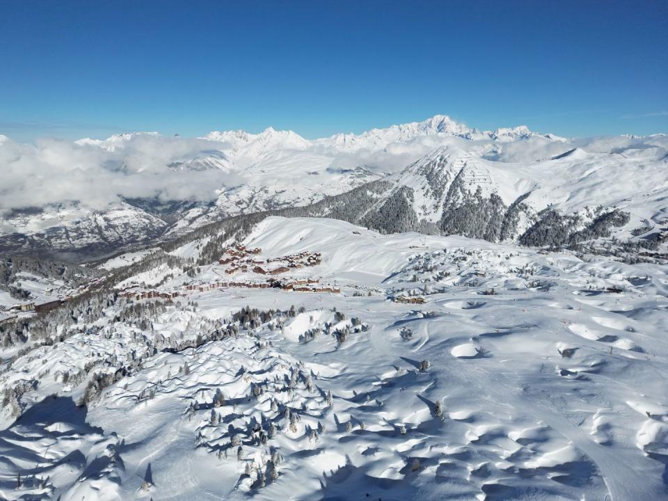 a snowy mountainous area