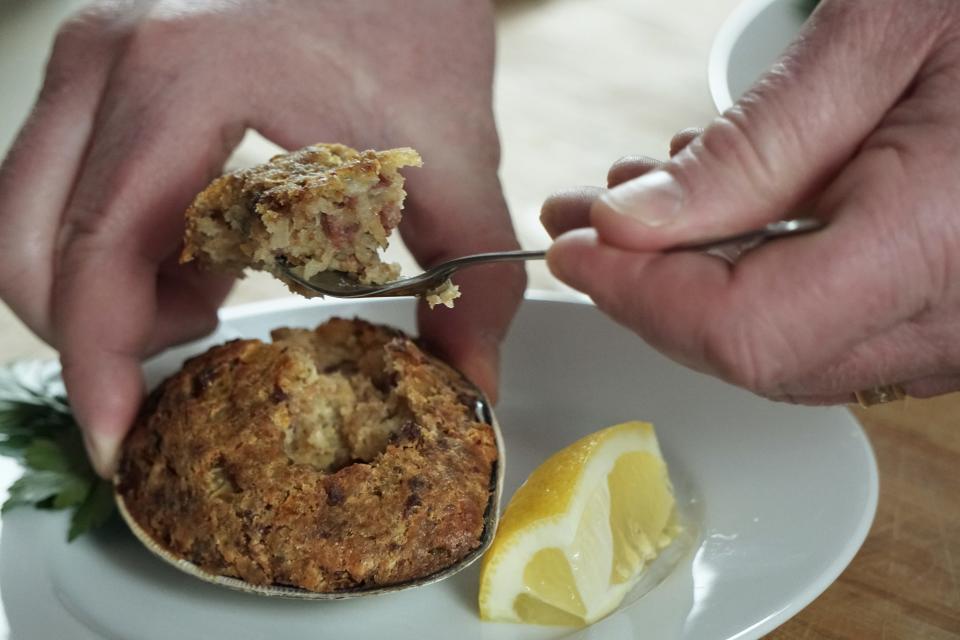 Stuffies, stuffed quahog clams, are a RI specialty.