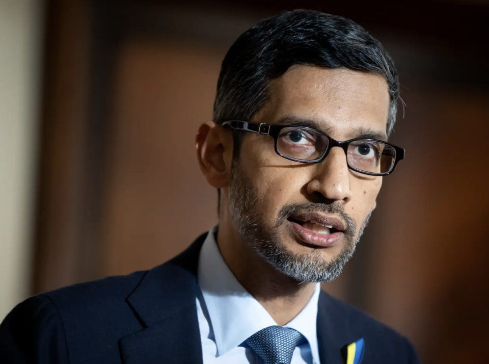 Sundar Pichai. - Copyright: Mateusz Wlodarczyk/NurPhoto via Getty Images