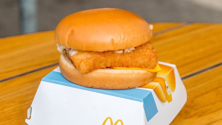 McDonald's Filet-O-Fish on container box