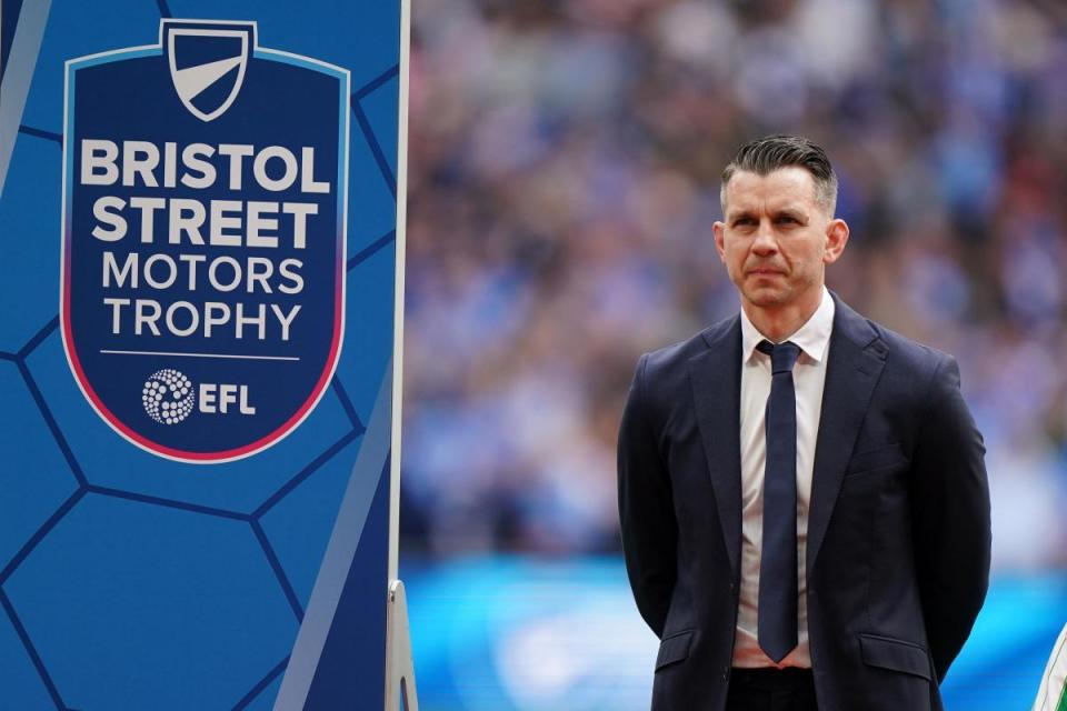 Matt Bloomfield was crestfallen as Wycombe conceded an injury-time winner to lose the EFL Trophy final against Peterborough United <i>(Image: PA)</i>