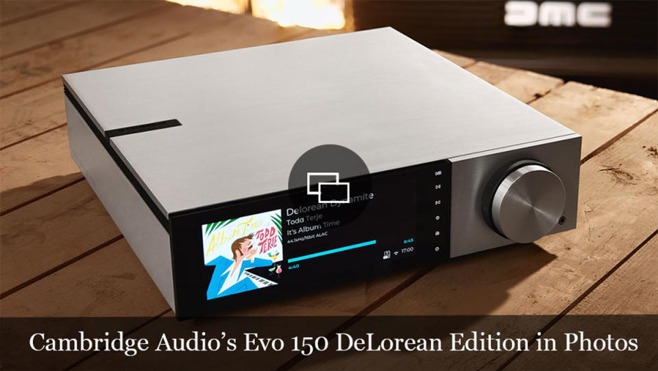 Cambridge Audio's Evo 150 DeLorean Edition integrated amplifier.