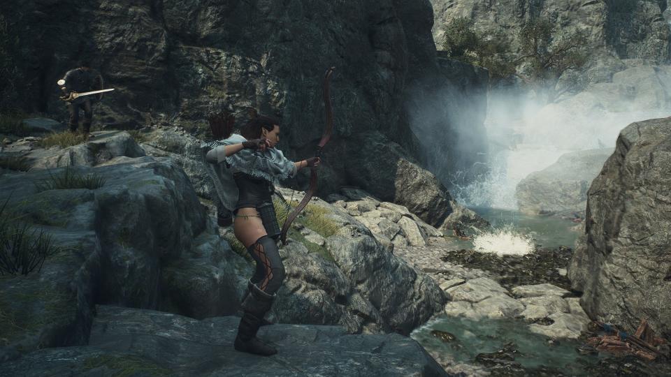 An archer firing an arrow in Dragon's Dogma 2.