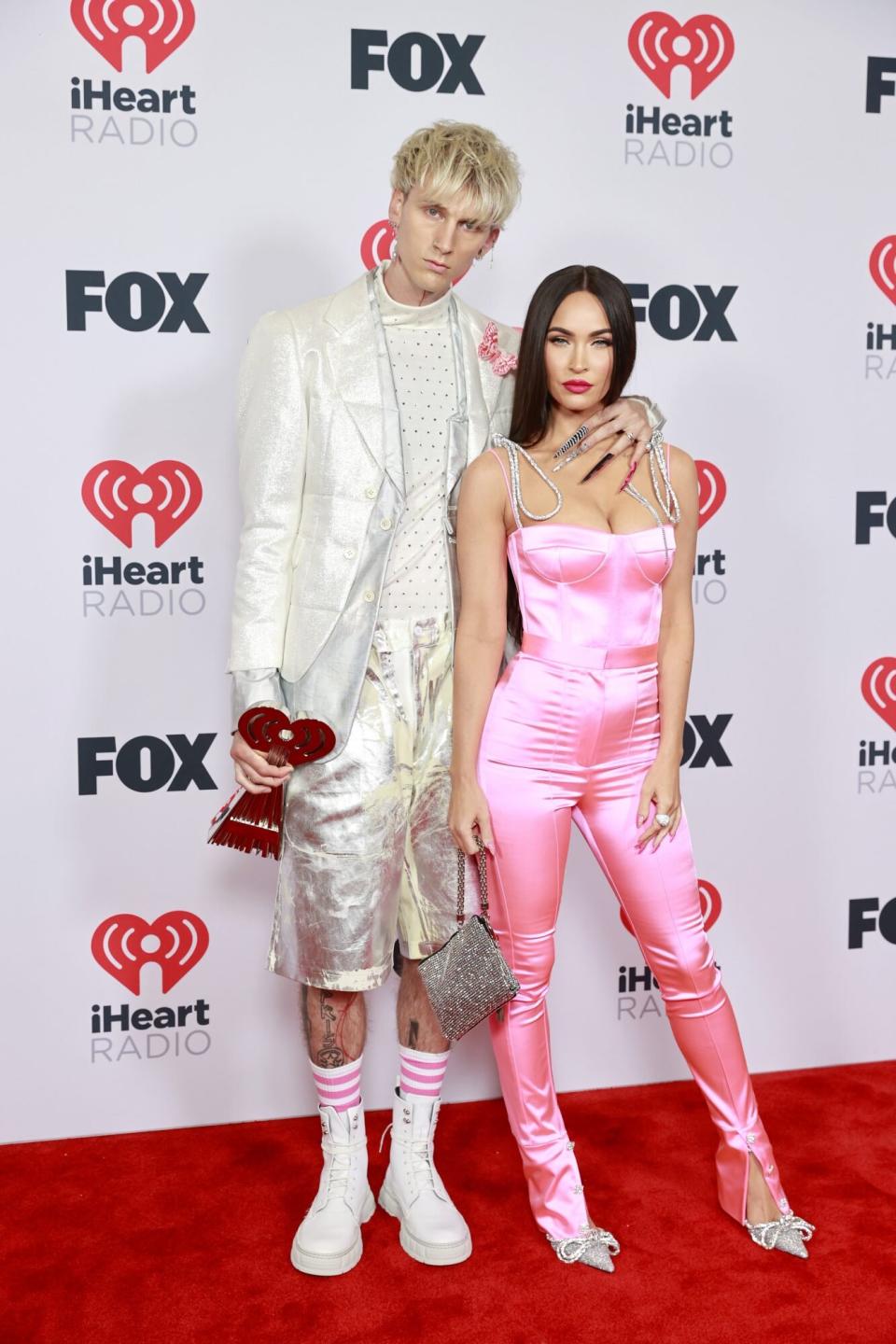 Megan Fox Channeled Barbie in a Metallic Pink Bustier at the iHeartRadio Music Awards