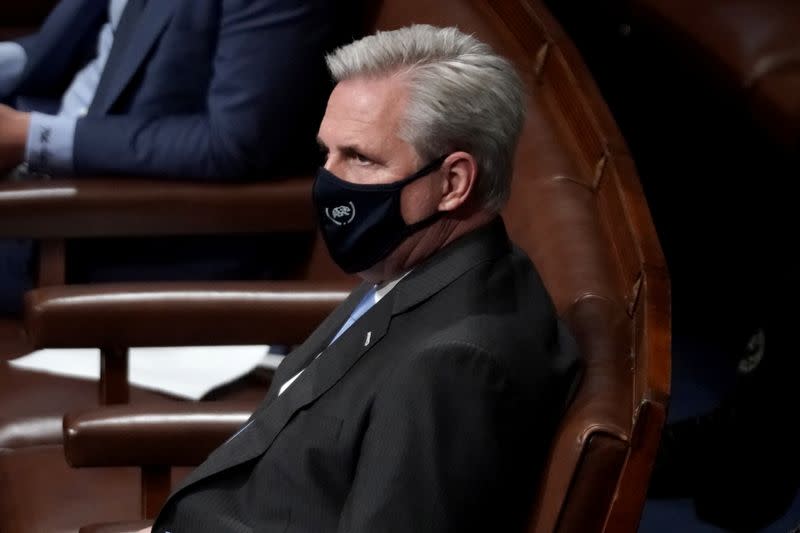 U.S. House Minority Leader Kevin McCarthy (R-CA) attends a joint session of Congress in Washington