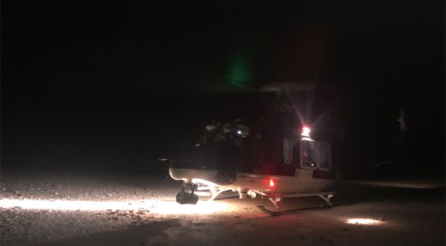 The 21-year-old was airlifted from Lady Musgrave Island on Sunday. Source: @caprescue/ Twitter