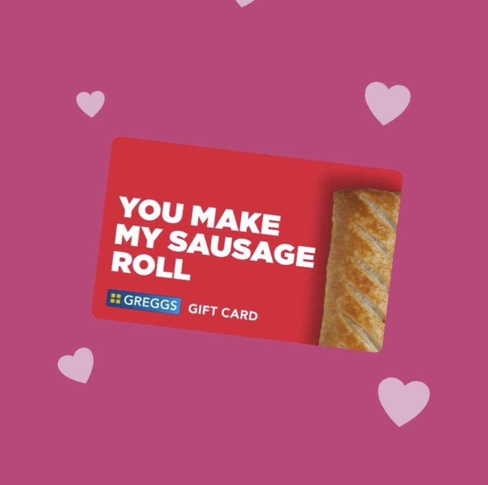 Gregg's Valentines Day gift card