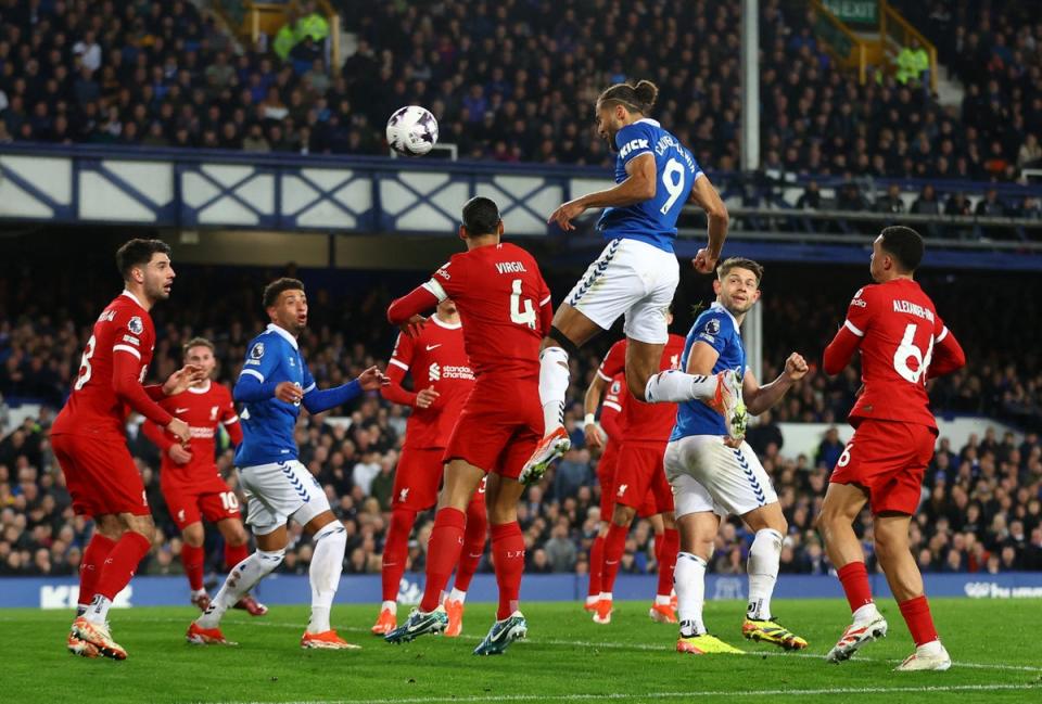 Calvert-Lewin punished Liverpool, who were sloppy throughout (Reuters)