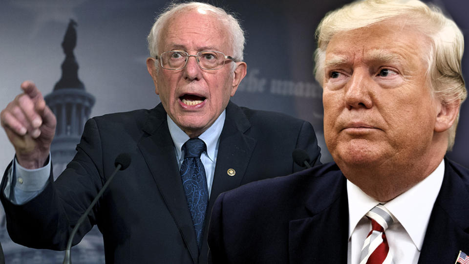 Sen. Bernie Sanders and President Donald Trump. (Photo illustration: Yahoo News; photos: Jose Luis Magana/AP, AP)