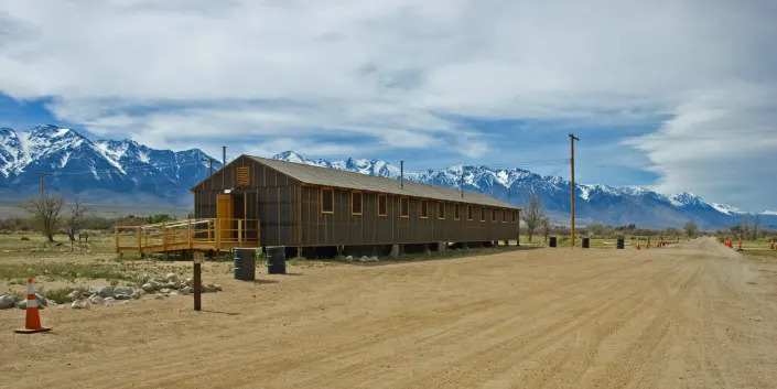 Barracks at the Manzanar War Relocation Center