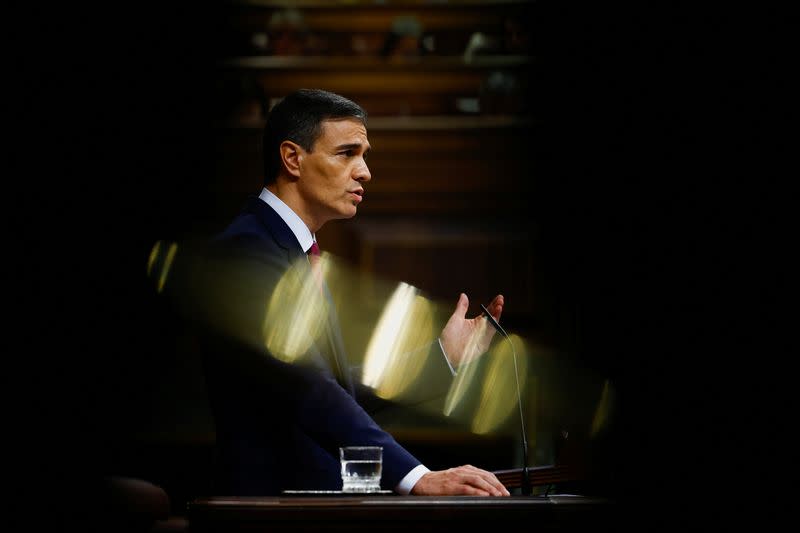 An investiture plenary session is held at the Spanish parliament, in Madrid