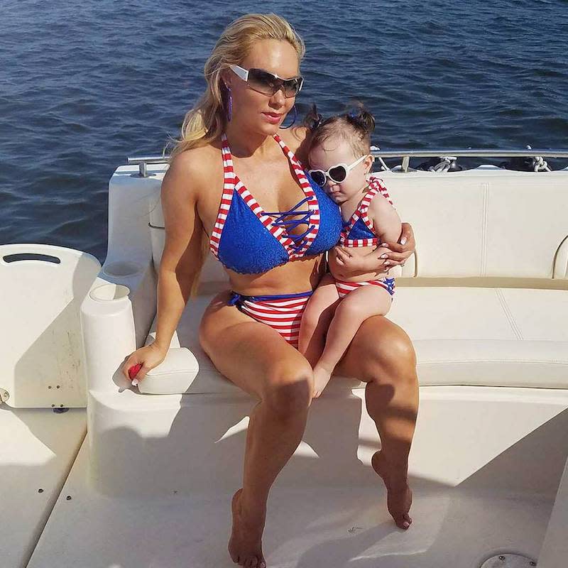 <p>There’s nothing Coco Austin loves more than <a rel="nofollow" href="https://www.yahoo.com/celebrity/times-coco-austin-baby-chanel-slideshow-wp-170609181.html" data-ylk="slk:twinning in swimwear;elm:context_link;itc:0;sec:content-canvas;outcm:mb_qualified_link;_E:mb_qualified_link;ct:story;" class="link  yahoo-link">twinning in swimwear</a> with baby girl Chanel. Of course, she can look forward to having “a nice chill day” when she’s rocking that hot bod. (Photo: <a rel="nofollow noopener" href="https://www.instagram.com/p/BWK7Su0lJrk/" target="_blank" data-ylk="slk:Coco Austin via Instagram;elm:context_link;itc:0;sec:content-canvas" class="link ">Coco Austin via Instagram</a>) </p>