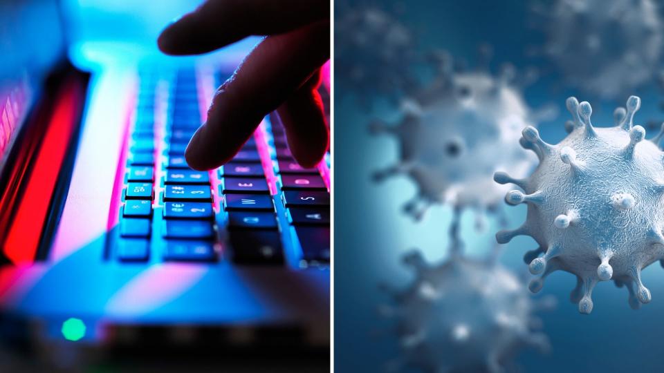 Coronavirus poses a risk to our cybersecurity. Images: Getty