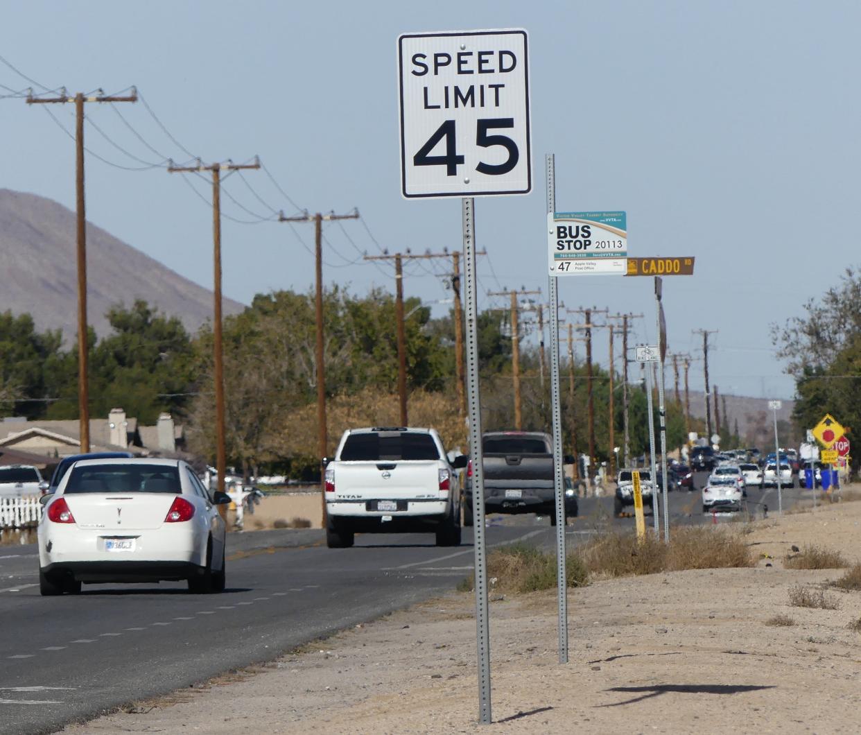 An unidentified man on Thanksgiving Day was fatally struck by a vehicle while walking along Kiowa Road just north of Bear Valley Road in Apple Valley, authorities said.