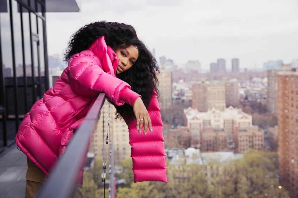 SZA poses for a portrait in New York to promote her album "Ctrl" in 2017.