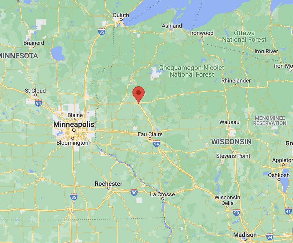 Two police officers were shot dead in Cameron, Wisconsin, a small village in the west of the state. (Google Maps)