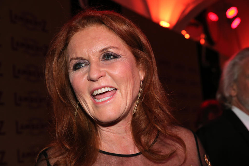 COLOGNE, GERMANY – JANUARY 28: Duchess of York Sarah ‘Fergie’ Ferguson during the ‘Rockin’ Chocolate’ Lambertz Monday Night 2019 ( Schokoparty ) on January 28, 2019 in Cologne, Germany. (Photo by Gisela Schober/Getty Images)