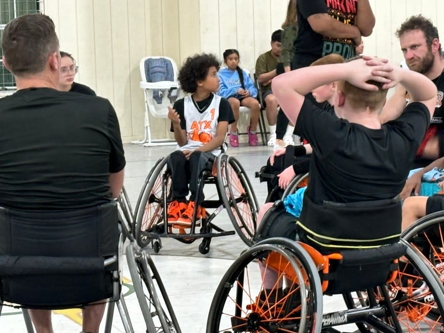 Jah Tavarez plays basketball for ATX Abilities. The team is fundraising $60,000 to travel to Richmond, Virginia for the National Wheelchair Basketball Championships. (KXAN Photo)