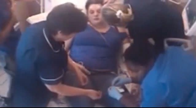 Incredibly, doctors mange to revive the 21-year-old who was 'clinically dead' for one minute. Photo: YouTube