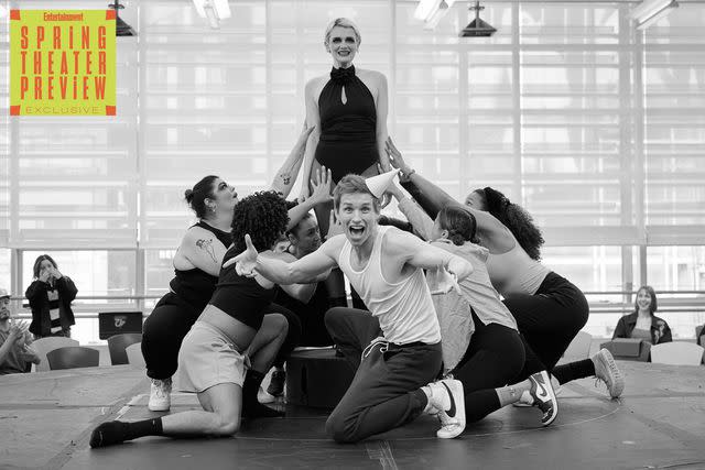 <p>Jenny Anderson for Cabaret at the Kit Kat Club</p> The cast of 'Cabaret' rehearses