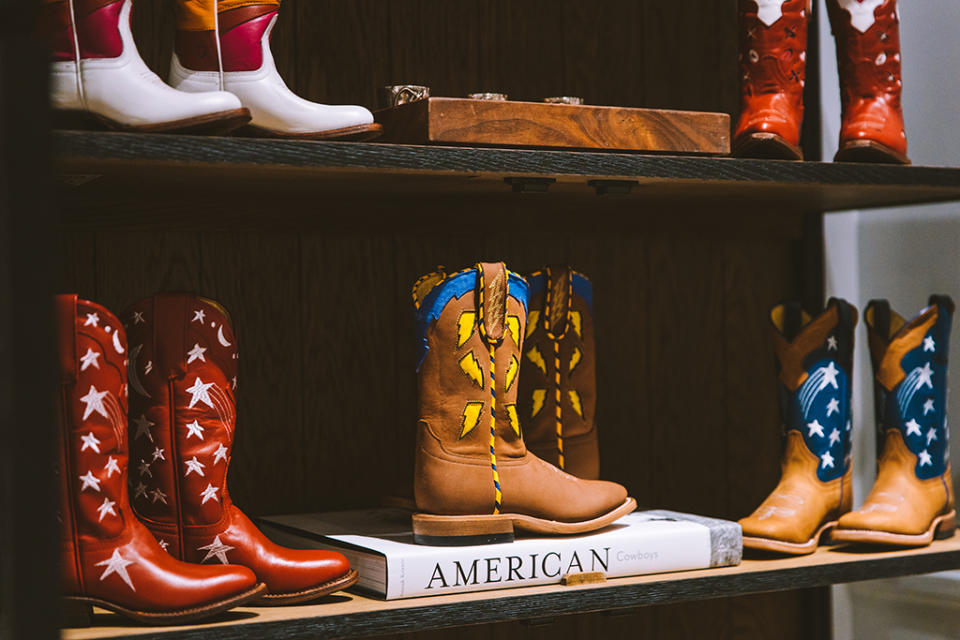 Cowboy boots shine inside Miron Crosby’s Apsen store. - Credit: Courtesy of Miron Crosby