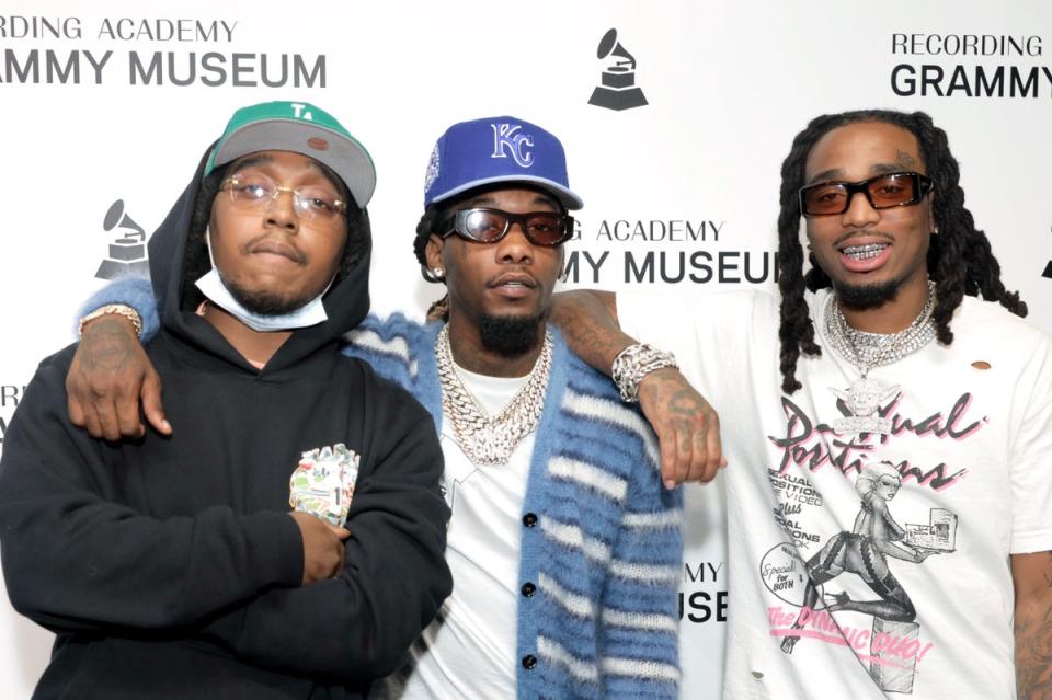 Takeoff, Offset and Quavo of Migos (Getty Images for The Recording Academy)