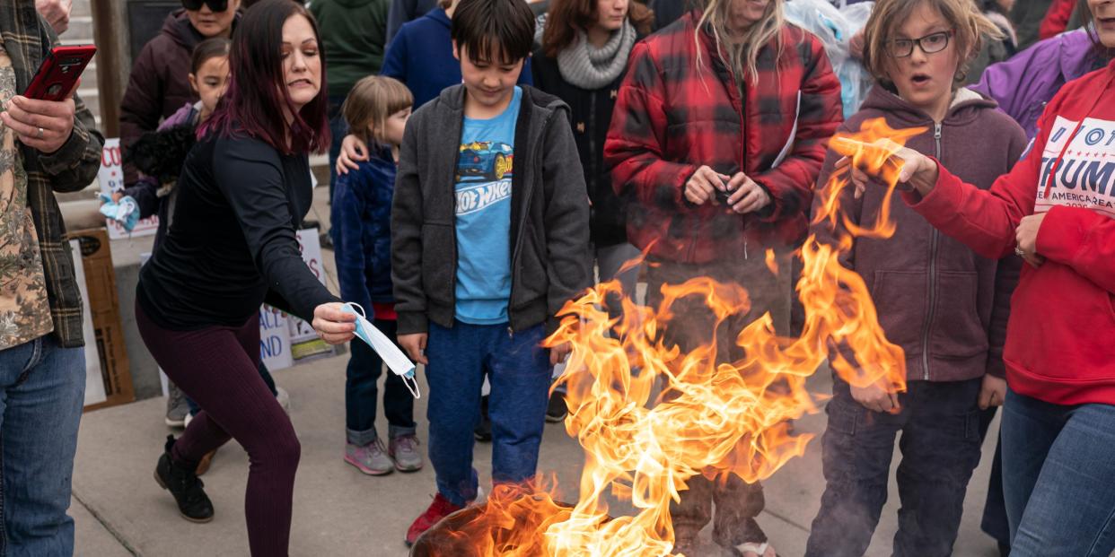 Idaho mask protest