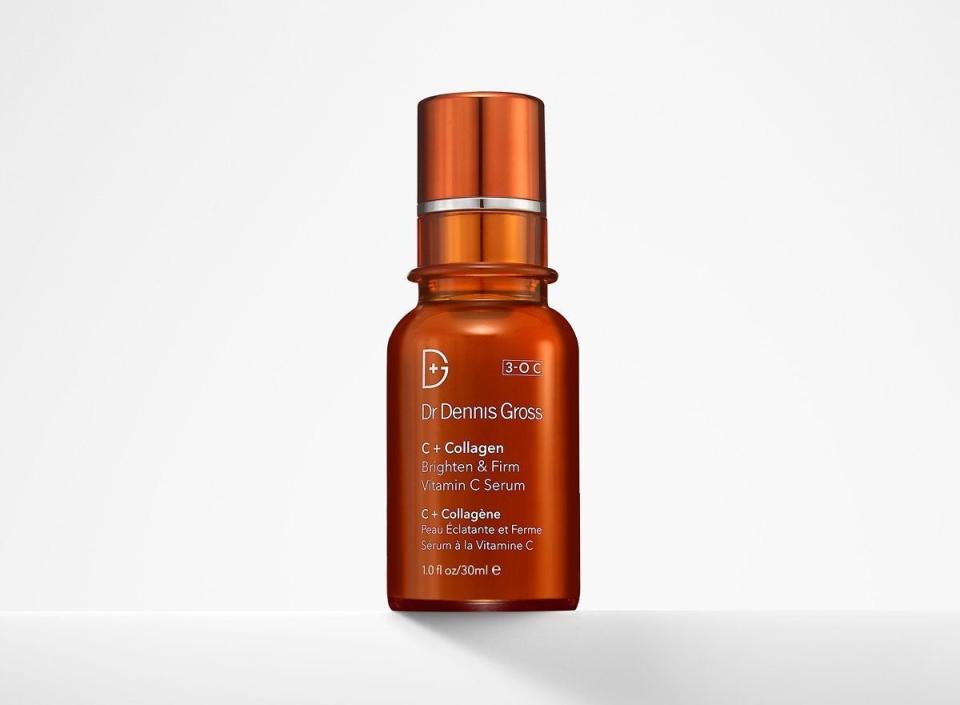 Vitamin C is a "powerhouse ingredient," says esthetician Melissa Lekus of <strong><a href="https://melissalekus.com/" target="_blank" rel="noopener noreferrer">Melissa Lekus Skincare Consulting</a></strong>. "Vitamin C is the most abundant antioxidant in the body fighting free radicals to slow the aging process." She recommends <strong><a href="https://fave.co/2AZDO2j" target="_blank" rel="noopener noreferrer">Dr. Dennis Gross C+ Collagen Brighten &amp; Firm Vitamin C Serum</a></strong> to help with hyperpigmentation, prevent the breakdown of collagen and actually increase collagen production for a smoother, brighter complexion. &lt;br&gt;<br />&lt;br&gt;<a href="https://fave.co/2AZDO2j" target="_blank" rel="noopener noreferrer"><strong>Dr. Dennis Gross C+ Collagen Brighten &amp; Firm Vitamin C Serum is available at Sephora</strong></a> for $78.