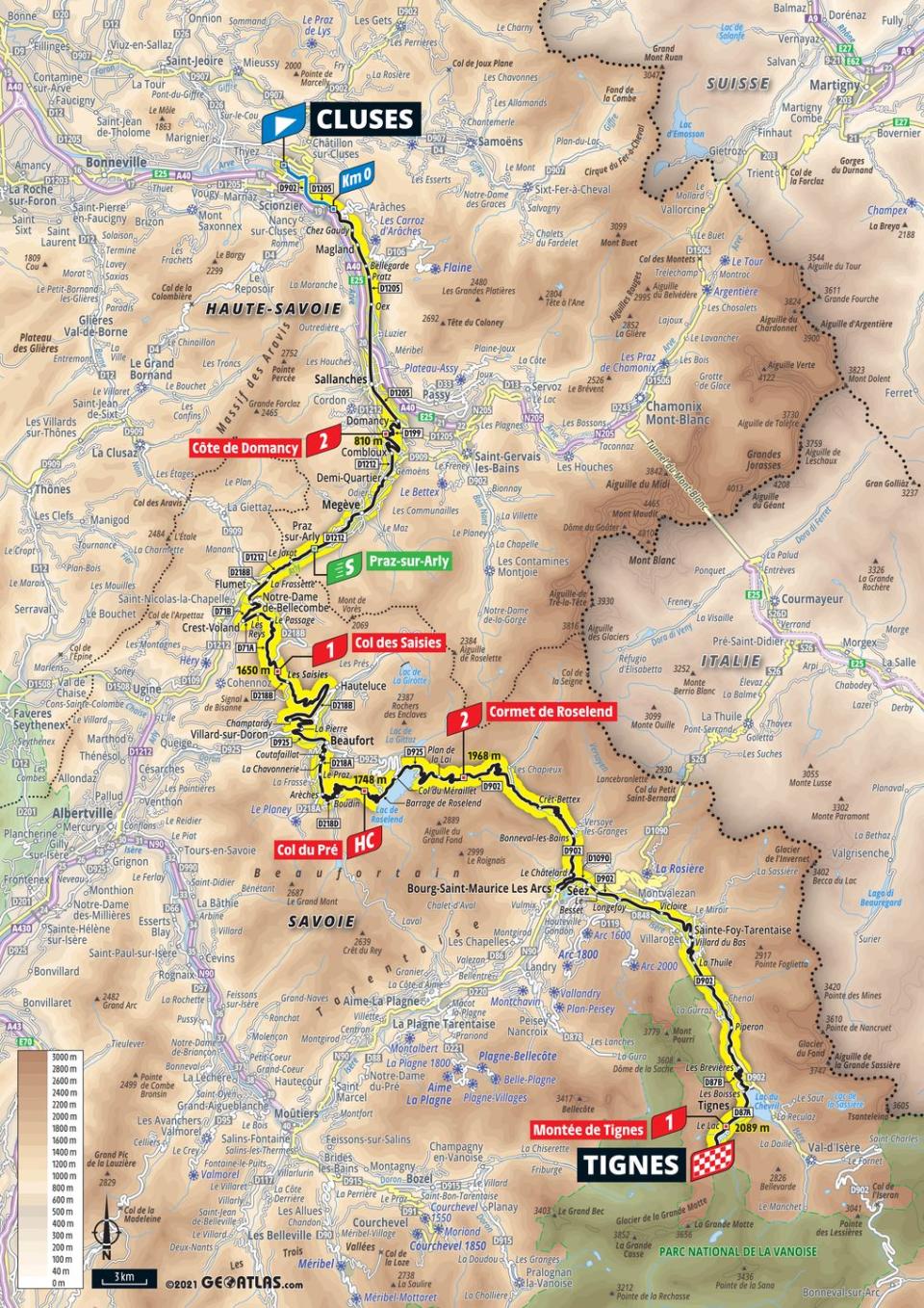 9) STAGE 9 CLUSES - TIGNES (144.9km)