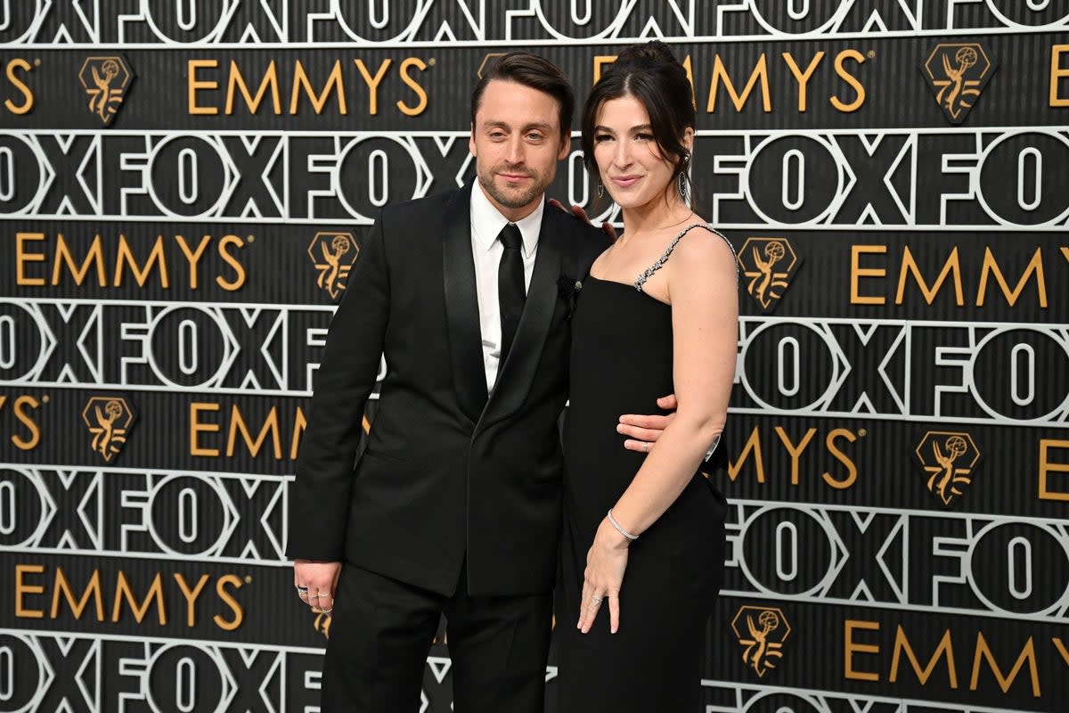 Kieran Culkin and Jazz Charton at the 75th Emmy Awards (AFP via Getty Images)