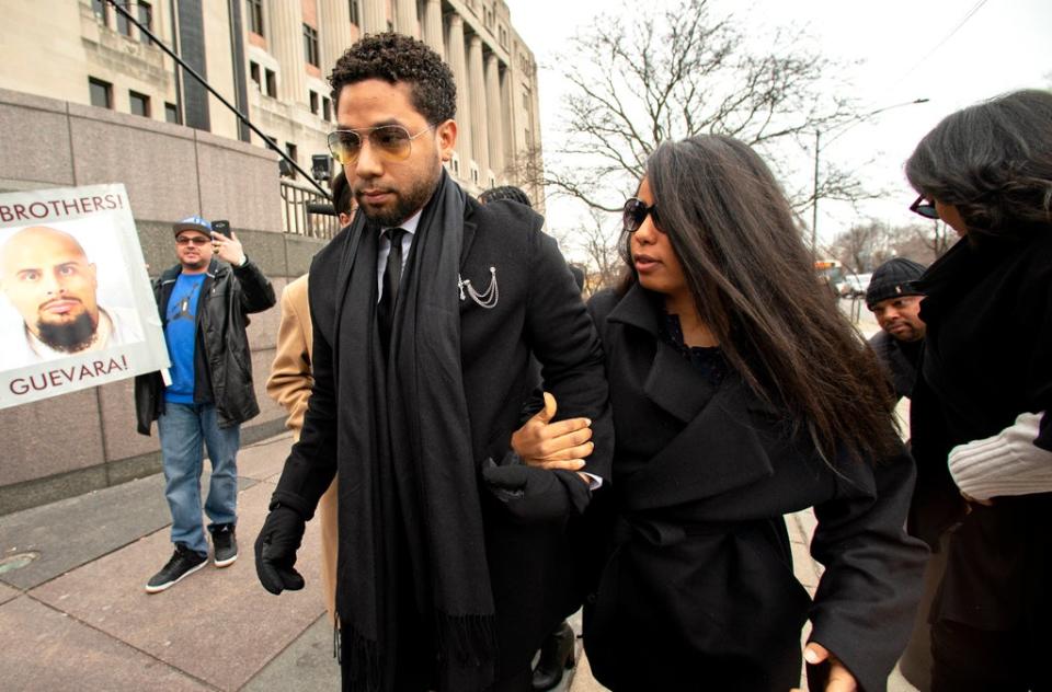 Jussie Smollett after being found guilty at trial of lying to police (Getty Images)