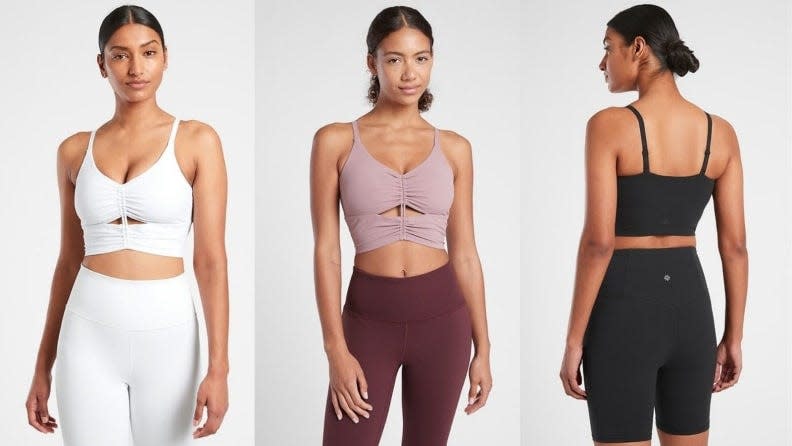 Athleta's cinch bra works well as a trendy sports bra or crop top.