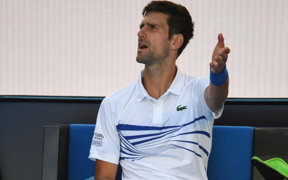 Novak Djokovic lost his focus after the floodlights went on during the third set - Getty Images AsiaPac