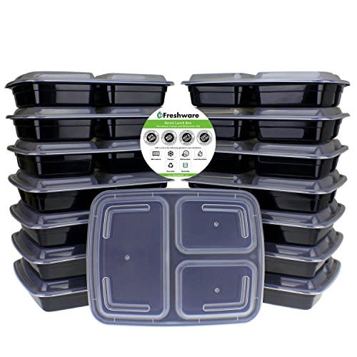 3-Compartment Meal Prep Containers