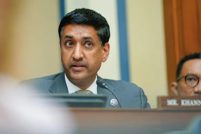 Rep. Ro Khanna (D-CA) speaks during a House Committee on Oversight and Reform hearing on gun violence on Capitol Hill, June 8, 2022. Andrew Harnik/Pool via REUTERS