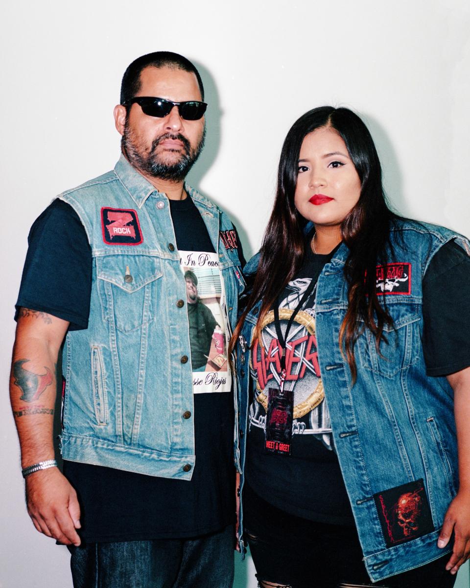 Houston, TX 6/17/18: Fans show off their gear before the show.