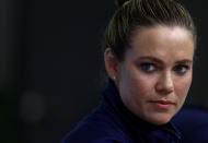 SHANGHAI, CHINA - JULY 23: Natalie Coughlin of the United States participates in a press conference on Day Eight of the 14th FINA World Championships at the Main Press Center of the Oriental Sports Center on July 23, 2011 in Shanghai, China. (Photo by Quinn Rooney/Getty Images)