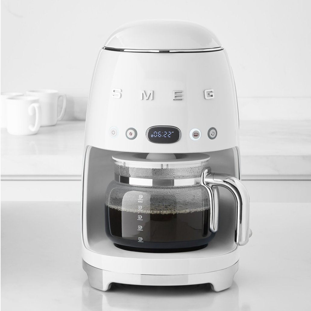 <p><a href="https://go.redirectingat.com?id=74968X1596630&url=https%3A%2F%2Fwww.williams-sonoma.com%2Fproducts%2Fsmeg-drip-coffee-maker&sref=https%3A%2F%2Fwww.esquire.com%2Flifestyle%2Fg60704540%2Fluxury-gifts-women%2F" rel="nofollow noopener" target="_blank" data-ylk="slk:Shop Now;elm:context_link;itc:0;sec:content-canvas" class="link rapid-noclick-resp">Shop Now</a></p><p>Drip Coffee Maker Black</p><p>williams-sonoma.com</p><p>$229.95</p>