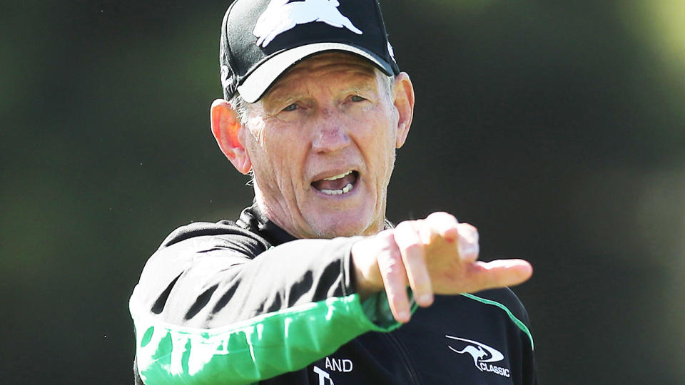 Wayne Bennett, pictured here during a South Sydney Rabbitohs training session.