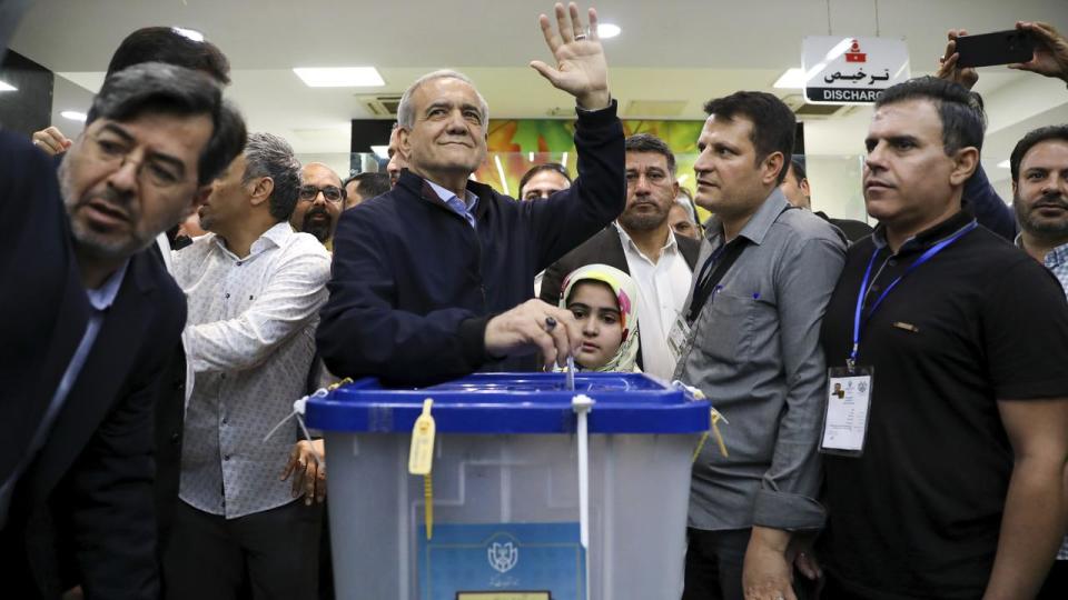 Iranian presidential election candidate Masoud Pezeshkian