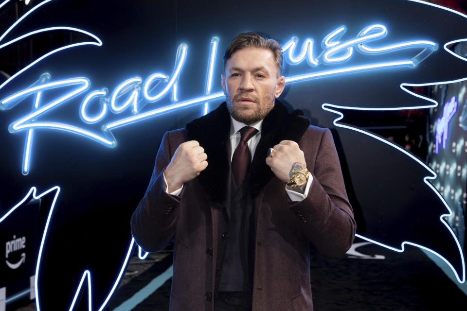 Conor McGregor poses for photographers upon arrival at the premiere for the the film 'Road House' in London, Thursday, March 14, 2024. (Photo by Vianney Le Caer/Invision/AP)