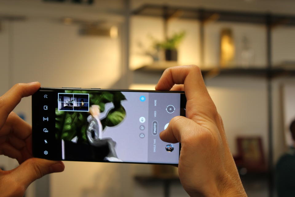 The Space Zoom feature being used on the new Samsung Galaxy S20 Ultra smartphone.