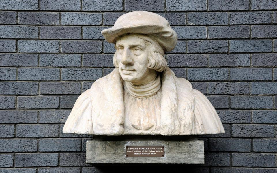 A bust of Thomas Linacre can be seen outside the Royal College of Physicians - Pat Tuson/Alamy Stock
