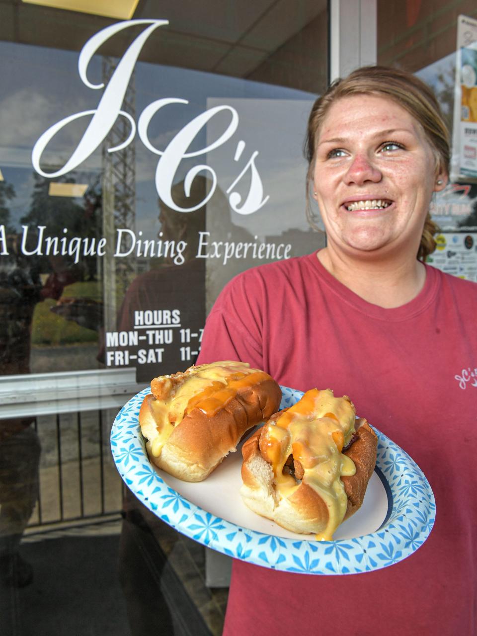 A bird dog held by Brittani Brown of JC's Sandwich Shoppe in Anderson Friday, June 3, 2022. 